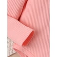 thumbnail image 6 of Bagilaanoe 3pcs Newborn Baby Girl Long Pants Set Ribbed Long Sleeve Romper Tops + Flare Trousers + Headband 3M 6M 12M 18M 24M Infant Casual Clothes, 6 of 9