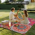thumbnail image 4 of Colorful Ethnic Outdoor Rug for Patio/Deck/Porch, Non-Slip Large Area Rug 4 x 6 Ft, Modern Abstract National Geometric Red Indoor Outdoor Rugs Washable Area Rugs, Reversible Camping Rug Carpet Runner, 4 of 8
