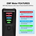 thumbnail image 2 of yeacher Portable EMF Meter with 5 LED Indicators for Home Appliance Magnetic Field Detection - Black, Battery Powered (9V 6F22 Not Included), 2 of 7