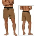 thumbnail image 2 of Tyhengta Men's Swim Trunks Quick Dry Beach Shorts with Zipper Pockets and Mesh Lining Black Khaki 36, 2 of 8