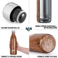 thumbnail image 6 of Hydration Nation Stainless Steel Water Bottle Double Wall Insulated - Wood Grain 34oz, 6 of 6