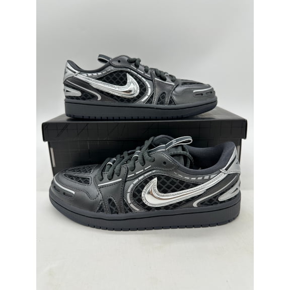 Jordan 1 Low MM V3 Women's Size 8 Black Silver Athletic Shoes HQ2186 001