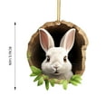 thumbnail image 3 of Colgante acrílico con conejito de Pascua en un agujero en un árbol. Una Pascua caprichosa para una celebración alegre., 3 of 5