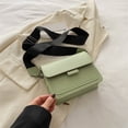 thumbnail image 7 of Women Shoulder Bag Green PU Leather Crossbody Bag Small Square Purse Fashion Casual Tote Handbag for Daily Use, 7 of 7