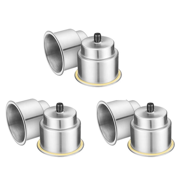 6Pcs Stainless Steel Cup Drink Holders for Marine Boat Car Truck RV W Drain
