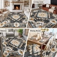 thumbnail image 5 of 5'x8' Area Rugs, Grey Orange Boho Indoor Outdoor Area Rug for Living Room Bedroom, Southwestern Ethnic Retro Geometric Washable Bathroom Rugs Kitchen Floor Carpet Mats Home Decor Aesthetic, 5 of 8