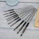 thumbnail image 3 of 2 Sets Artist Brushes Nylon Wool Silver Gray Holder Watercolor Gouache Acrylic Painting Tool, 3 of 5