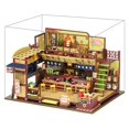 thumbnail image 2 of DIY Casa de de Japonés de Creativa con s ebles Miniatura Puzzles de Construcción para Niñas de Juguete con guardapolvo CUTICAT Casa de muñecas artesanales, 2 of 8