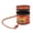 Orange, variant on Cowhide Mini Cute Cosmetic Bag Pendant Keychain Multipurpose Lipstick Card Holder Double Zipper Micro Backpack Purse Charm for Women Girls, Brown (7 inches / 17.8 cm)