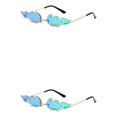 thumbnail image 1 of Sonducket Gafas de sol transpirables para estilos de vida activos Gafas cómodas para cualquier aventura Sin marco Flame Fire Impermeable Green Láser verde Láser verde 2Conjunto, 1 of 6