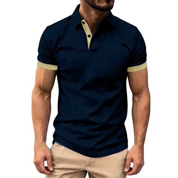 StSilkitty Lightweight Golf Shirts for Mens Solid Color Short Sleeve Collared Buttons Athletic T-Shirt Beach Vacation Casual Tops