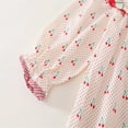 thumbnail image 5 of WOYY Toddler Girls Long Sleeve Floral Dress Cherry Print Peter Pan Collar Dress, Sizes 3-4Y, 5 of 8