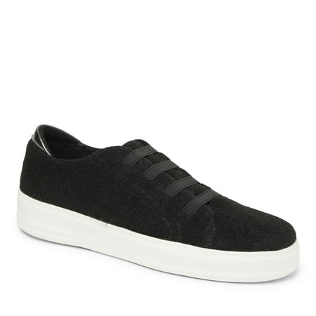 

Dearfoams Women s Sport Foam Elastic Lace Slip On Sneaker