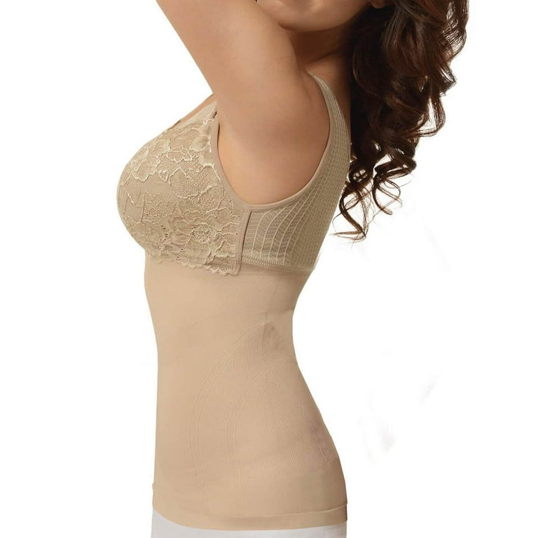 Shop LC SANKOM Patented Posture Corrector White Classic Belly Slimming Vest  Body Shaper with Lace Bra S/M Birthday Gifts