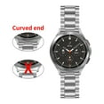 thumbnail image 2 of YuiYuKa No Gaps Stainless Steel Band for Samsung Galaxy Watch 4 Classic 46mm 42mm/Galaxy Watch Watch 5 4 44mm 40mm/Galaxy Watch 5 Pro/5 Bands Women Men Strap Curved end Metal Wristbands - silver, 2 of 9
