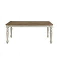 thumbnail image 2 of Katherine 70 Inch Rectangular Wood Dining Table Brown and White, 2 of 6