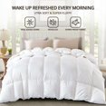 JINNA Winter White Goose Down Comforter Queen Size,Down Duvet Insert