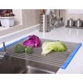thumbnail image 4 of 17.8''x16'' Roll Up Dish Drying Rack Over The Sink Dish Drying Rack 304 Stainless Steel Dish Rack Foldable Dish Drainers For Kitchen Sink Counter By, 4 of 5