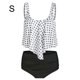 thumbnail image 1 of Greeniant Traje de baño sin mangas de cintura alta con estampado de hojas digitales de piezas para mujer Traje de baño No.11 S Greeniant OD001368-61, 1 of 4
