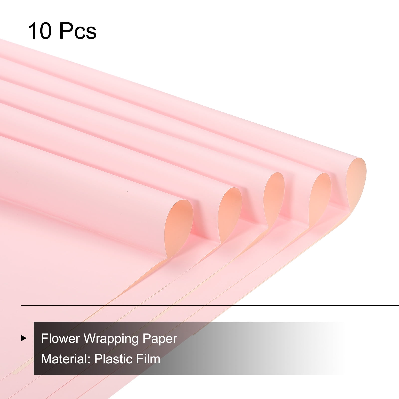 Double Sided Color Flower Wrapping Paper Light Pink+Light Blue 22.8x22.8  Waterproof 10 Pack 