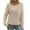 Beige Knit Sweaters with Chest Pockets, variant on UTSJKR Women's Knit Sweaters with Chest Pockets Classic Solid Crew Neck Sweaters Casual Loose Comfy Basic Pullover Jumper Tops Long Sleeve Tops 2024 Fashion Beige XL
