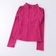 thumbnail image 1 of Ropa de yoga para mujer, abrigo redondo de alta elasticidad, suelto, para ejercicio, fitness, manga larga, cuello levantado, tops de yoga, 1 of 2