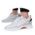 thumbnail image 3 of Mens Shoes,Elevator Casual Sneakers Lightweight Breathable Mesh Sports Trainers With Hidden Lift Heel Technology,Shoes for Men,White,9.5, 3 of 9