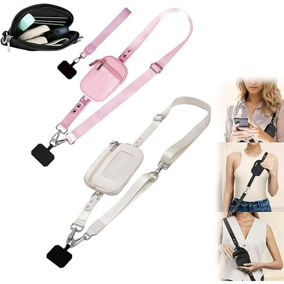 2025 New Crossbody Lanyard Teacher, Adjustable Crossbody Phone Wallet Lanyard with Safety Breakaway Clasp