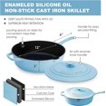 thumbnail image 2 of Bruntmor | Enameled Silicone Oil Non-Stick Cast Iron 12 Inch Skillet Deep Saut, 2 of 5