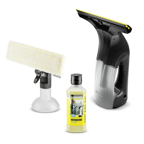 Kärcher WV 1 Plus Black Edition Window Vacuum Squeegee - for Showers, Mirrors, Glass, & Countertops - 10 in. Squeegee Blade