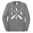 thumbnail image 2 of Wild Bobby, Lake Cross Paddles, Men Long Sleeve Shirt, Heather Grey, X-Large, 2 of 4