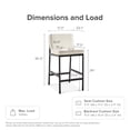 thumbnail image 4 of Odelia Counter Stool Set of 4, Pearl White Boucle, 4 of 8