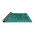 thumbnail image 2 of Ahgly Company Indoor Rectangle Abstract Turquoise Blue Modern Area Rugs, 2' x 4', 2 of 4