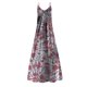 thumbnail image 2 of Gibobby Vestido de Verano para Mujer Vestido largo con estampado de flores y cuello en V sin mangas sexy de verano para mujer(Rosa caliente,XXL), 2 of 4