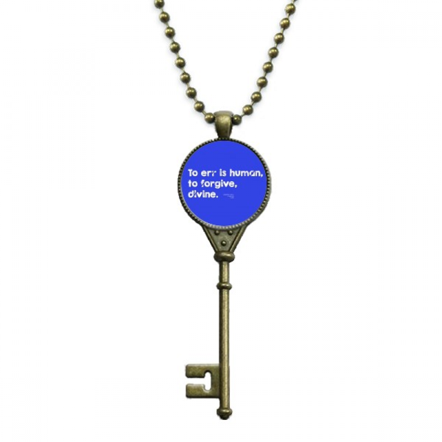 Quote divino perdonar los errores humanos Llavero Collar Colgante Bandeja Cadena Embellecida Unbranded M