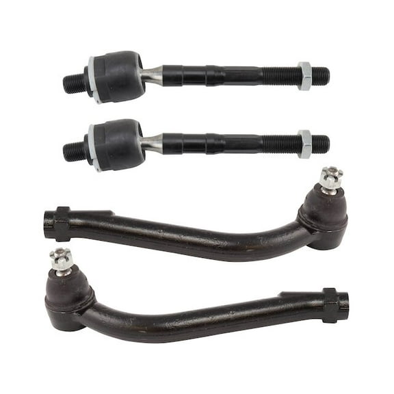 Front Inner and Outer Tie Rod End Set 4 Piece - Compatible with 2013 - 2018 Hyundai Santa Fe Sport 2014 2015 2016 2017