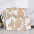 thumbnail image 6 of YFYANG Lightweight Warm Flannel Blanket, Brown Cow Print Throw Blanket for Bed, Sofa, Travel, Camping, 40"x30", 6 of 7