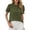 Army Green, variant on Womens Puff Short Sleeve Tops Summer Spring Button Down Boho Embroidered Cute Blouse Dressy Casual Shirts