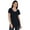 Dark Navy Blue, variant on Womens Scoop-Neck T-shirt Short Sleeve Summer Basic Tee