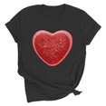 thumbnail image 2 of QIPOPIQ T-Shirts Graphiques à Imprimé Lettre pour Femmes Manches Courtes Hauts Décontractés d'Été T-Shirt en Liquidation, 2 of 4