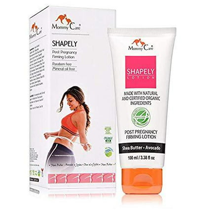 Mommy Care Shapely Post Pregnancy Firming Lotion 100 ml / 3.38 fl oz Postpartum Belly Firming Cream Tummy Tightening for After Pregnancy Certified Organic All Natural Stretch Mark (Best Way To Tighten Tummy)