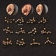 thumbnail image 1 of Pendientes de moda con doce constelaciones de circonitas, pendientes de bolas retorcidas de acero inoxidable, pendientes perforados, 1 of 5