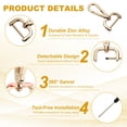 thumbnail image 3 of Uxcell Swivel Clasps Hook, ID Detachable Snap Hook with Screwdriver Light Gold 1 Inch, 3 of 7