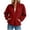 Red, variant on Admvng Women's Sweatshirt Half Zip Ribbed Knit Stand Collar Long Sleeve Pocket Casual Lightweight Pullover Top