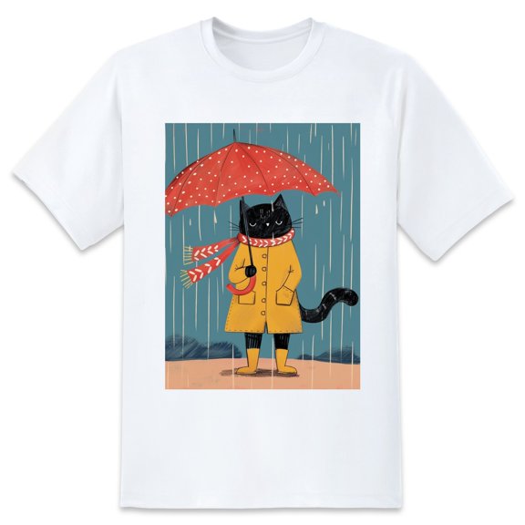 Basic Oversize Tees For WomenCat Loose Boyfriend Shirts Casual Blouse round neck