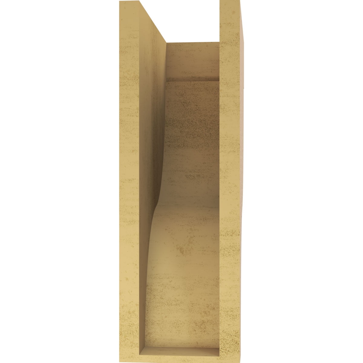 6"W x 12"D x 18"H Classic Garner Rough Cedar Woodgrain TimberThane Corbel, Primed Tan