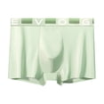 thumbnail image 2 of IAJDKMEK Men's Boxer Briefs - Mid-Rise Breathable Underwear for Men, Skin-Friendly Thin Fabric Mens Underwear, Soft Boxer Briefs for Daily Wear,Green L, 2 of 7