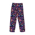 thumbnail image 3 of Vsdgher Skull rainbow star mushroom Print Mens Pajama Pants Sleep & Lounge Pants, PJ Bottoms With elastic waistb and Pockets, 3 of 5