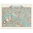 thumbnail image 1 of Great BIG Canvas | Rolled Sue Schlabach Poster Print entitled Plan de Paris Map - Version II, 1 of 4