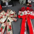 thumbnail image 2 of Christmas tree top bow decoration, Christmas tree hanging ornaments with a large Christmas bow ribbon, ribbon tree bow ribbon ribbon,43.3*11.8in, 2 of 14